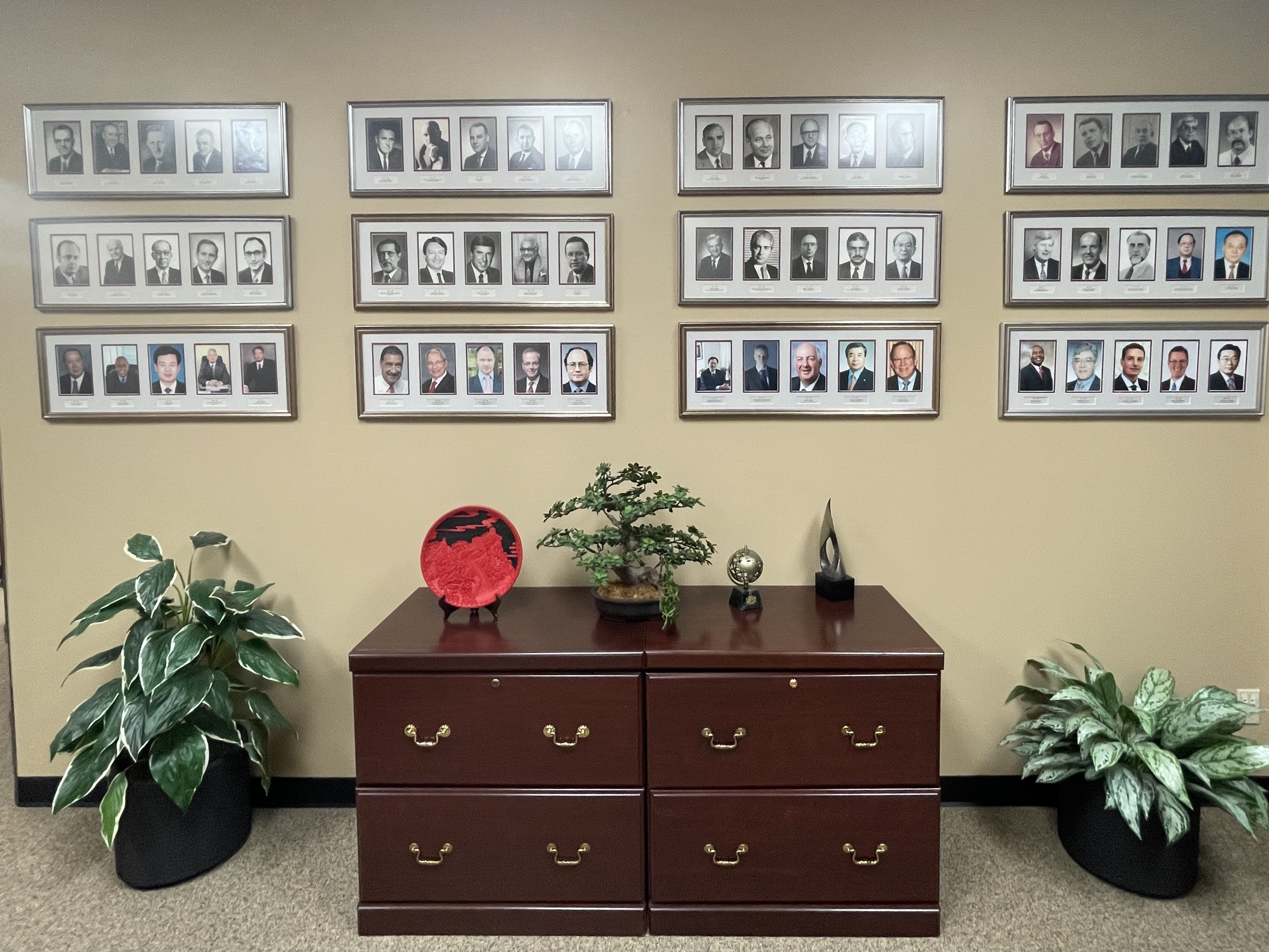Photo of all presidents of the International Institute of Synthetic Rubber Producers (IISRP). 